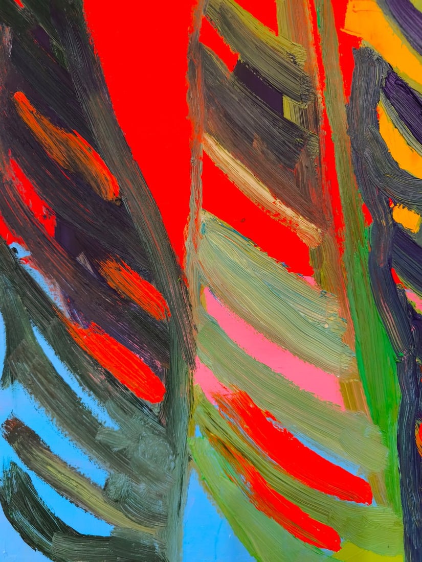 Oil painting Palm leaves Nina L - 5