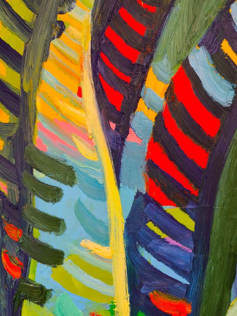 Oil painting Palm leaves Nina L - 8