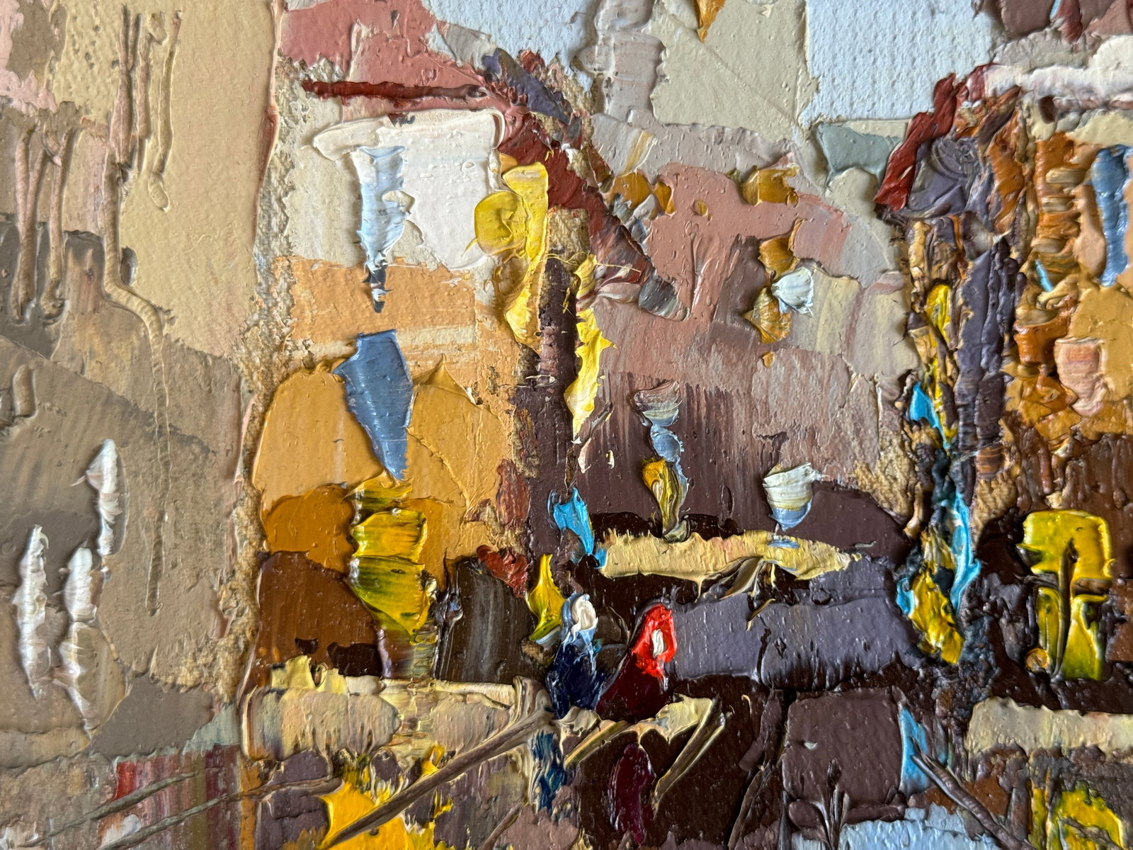 Oil painting with frame Lviv. Market K. Leonid - 6