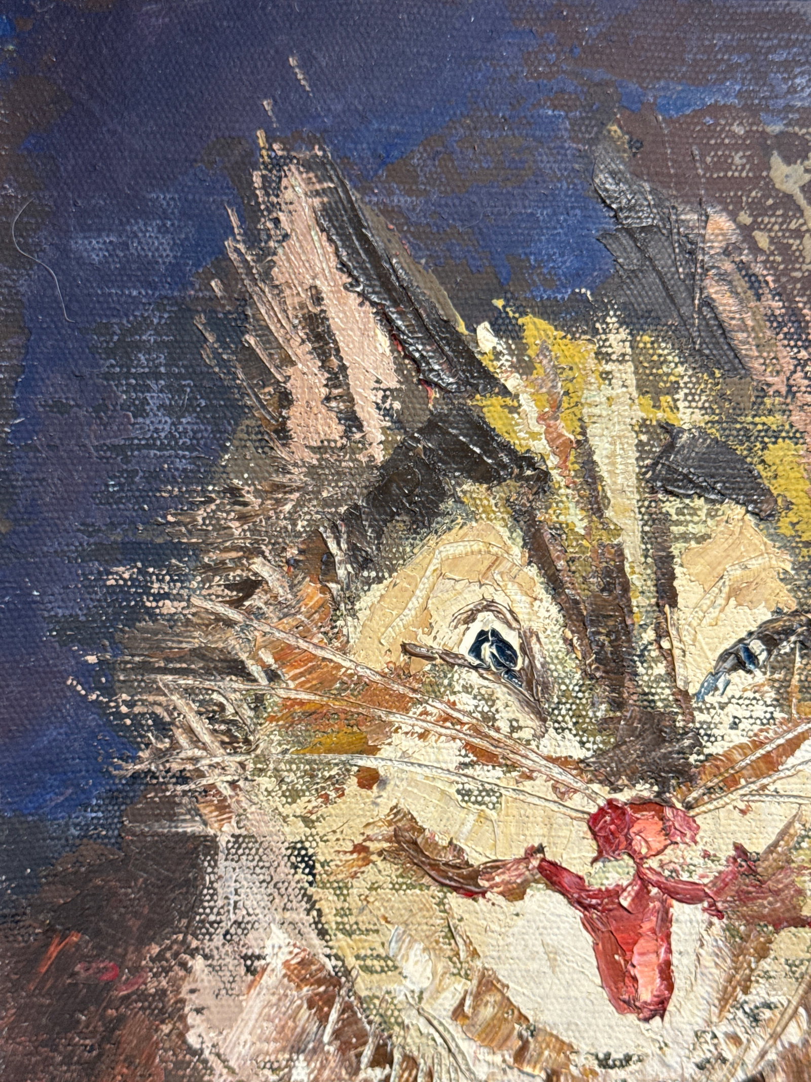 Oil painting with frame kitty K. Leonid - 3