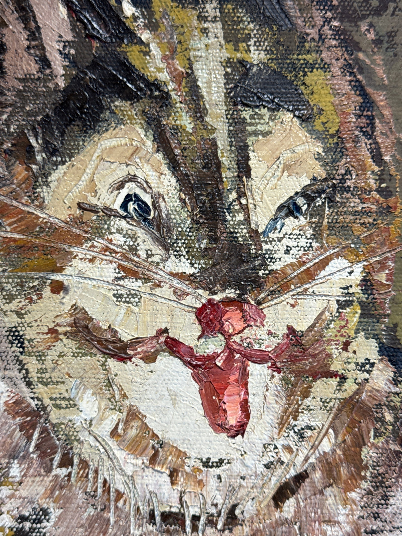 Oil painting with frame kitty K. Leonid - 7