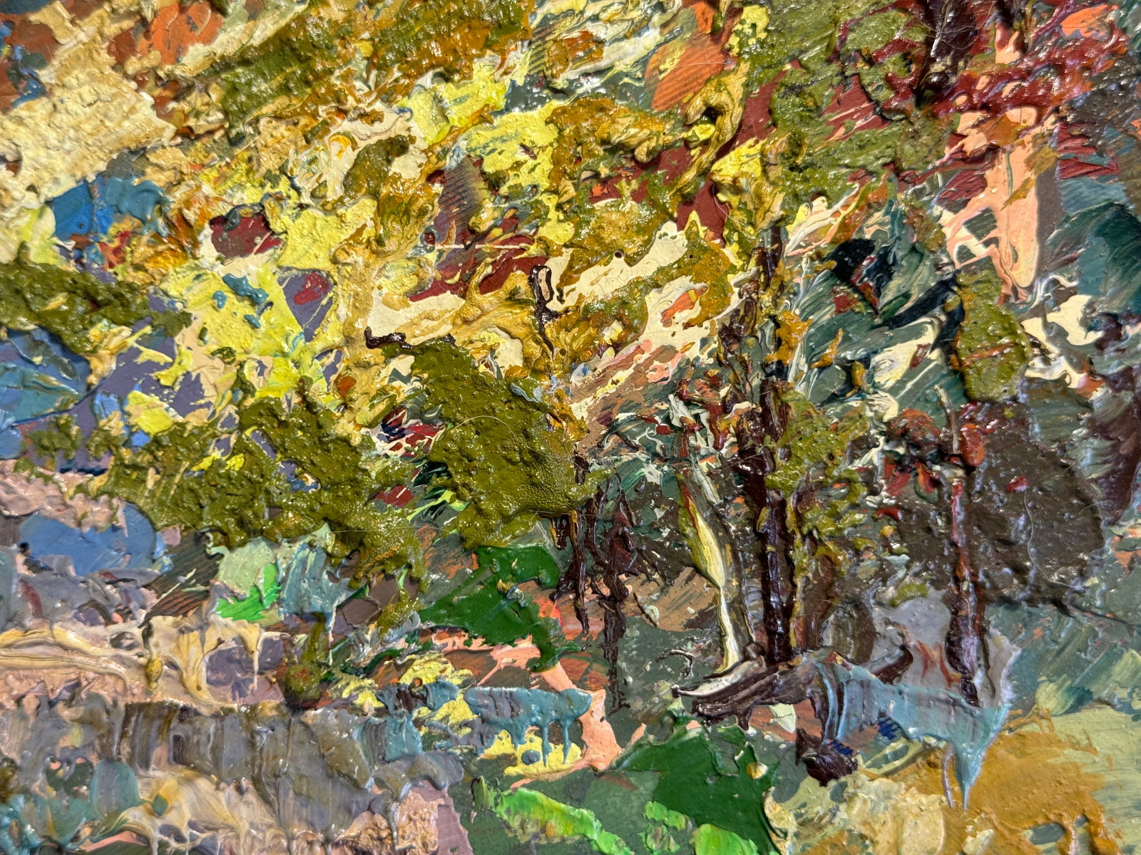 Oil painting with frame Autumn, Skole, Pavliv Stream K. Leonid - 6