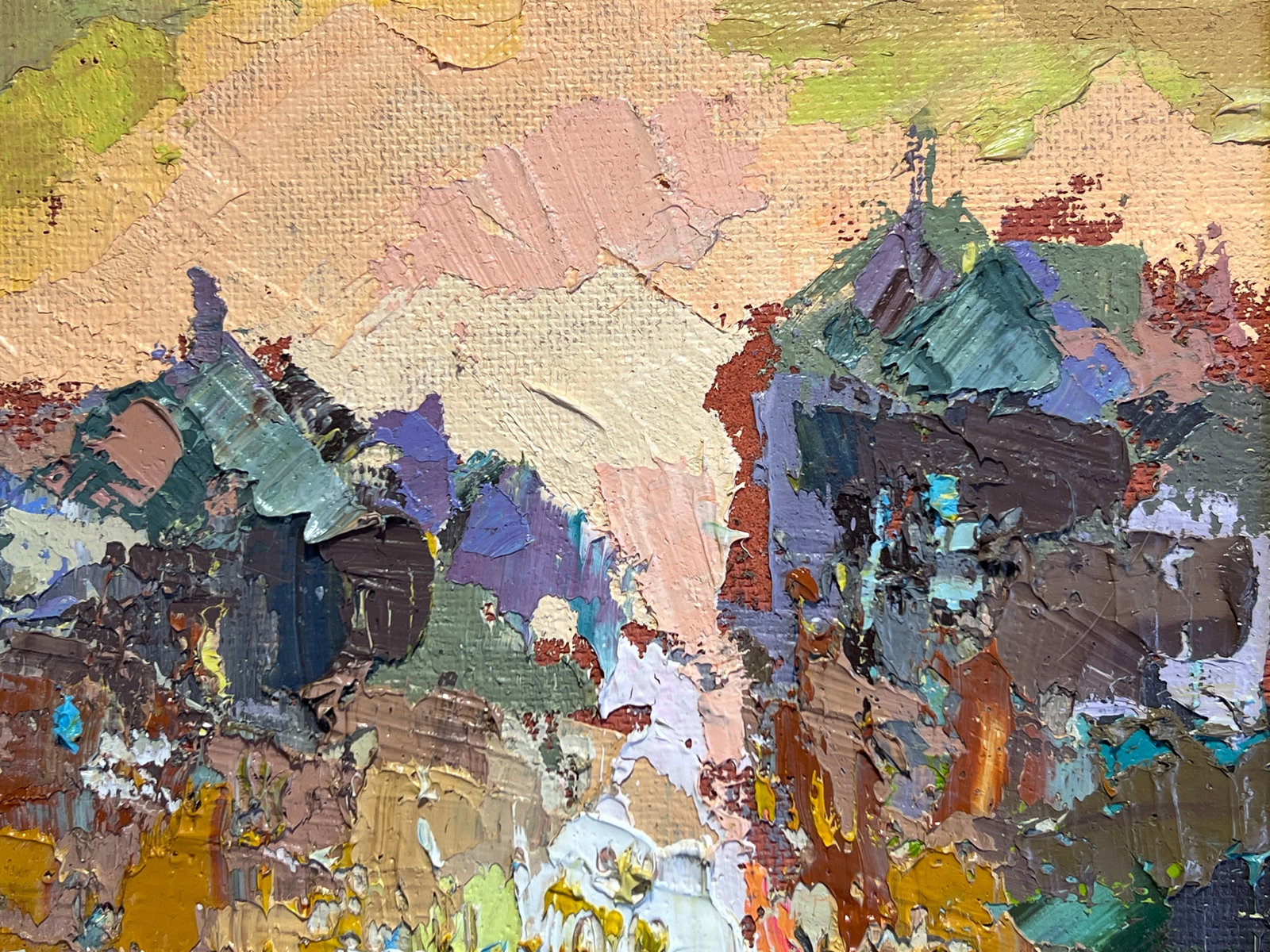 Oil painting with frame City K. Leonid - 5