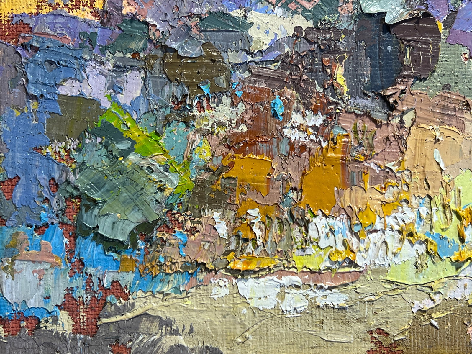 Oil painting with frame City K. Leonid - 7