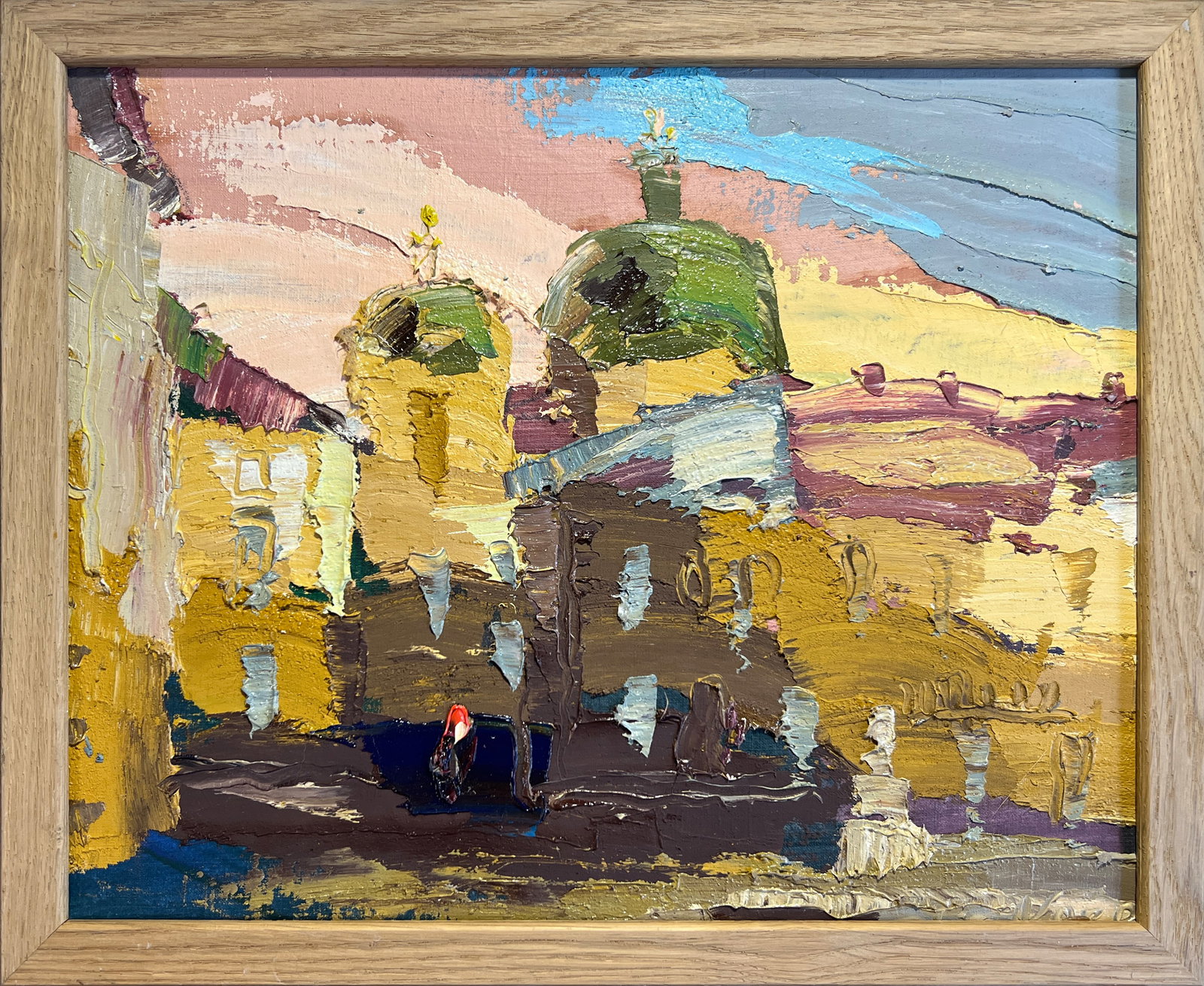 Oil painting with frame Lviv market square K. Leonid: Title: Oil painting with frame Lviv market square K. Leonid Description: 163KK Painter: K. Leonid Size: 24.5x30.5 cm/ 9.64x12 inches Components: oil, canvas, fiberboard Original painting CONDITION: ex