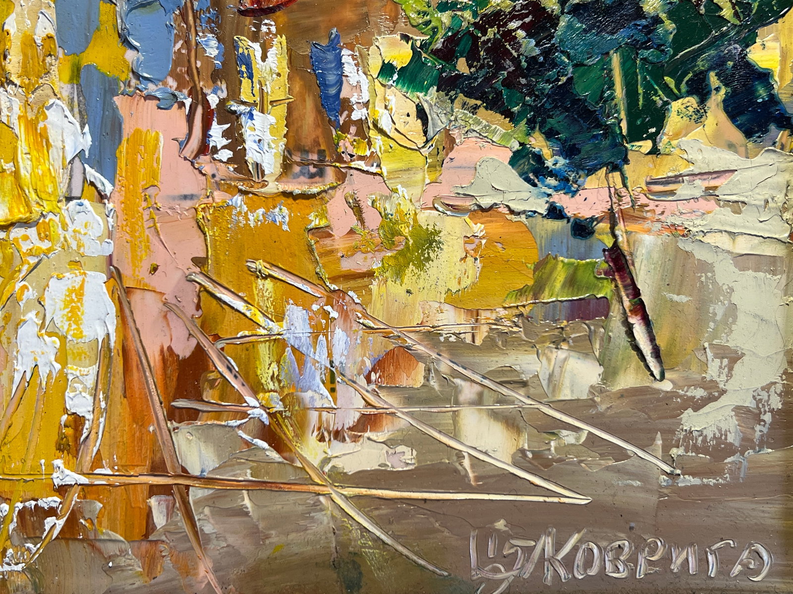 Oil painting with frame Evening K. Leonid - 8