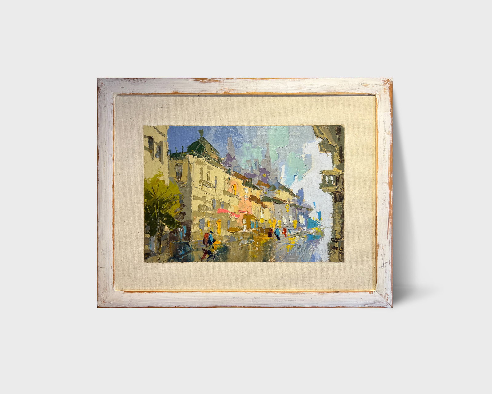 Oil painting with frame After the rain K. Leonid - 12