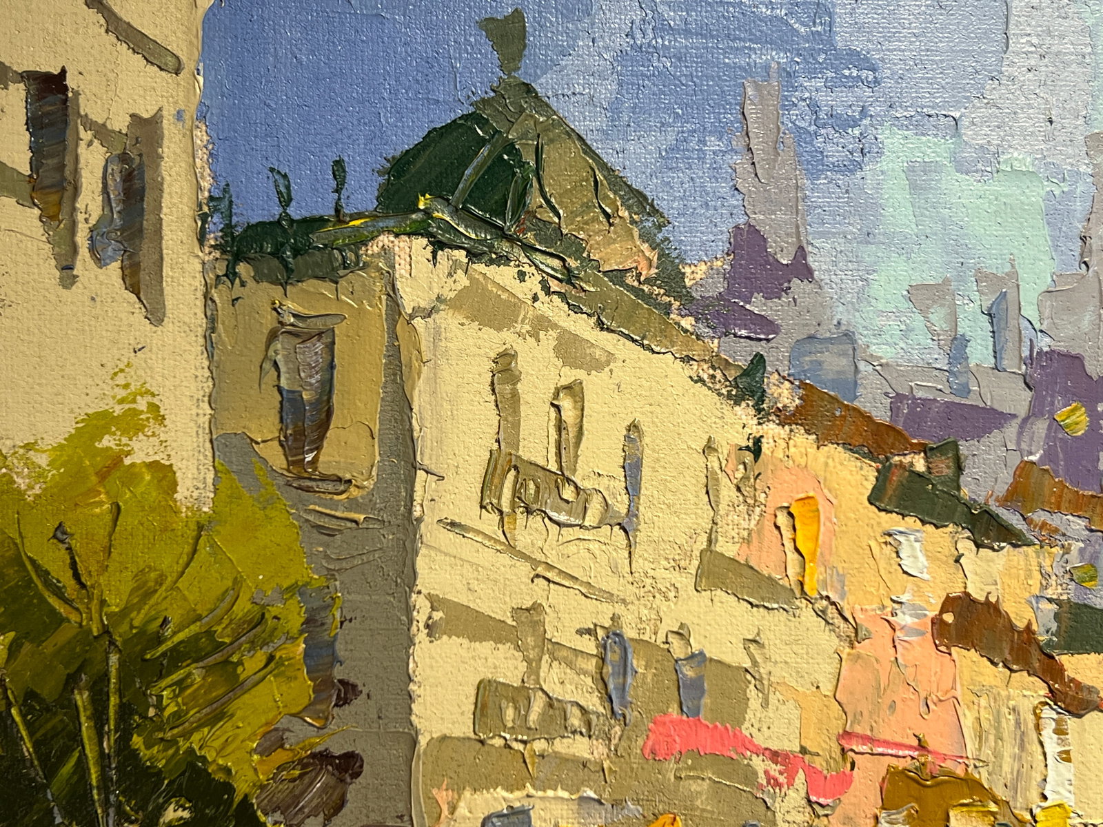 Oil painting with frame After the rain K. Leonid - 2