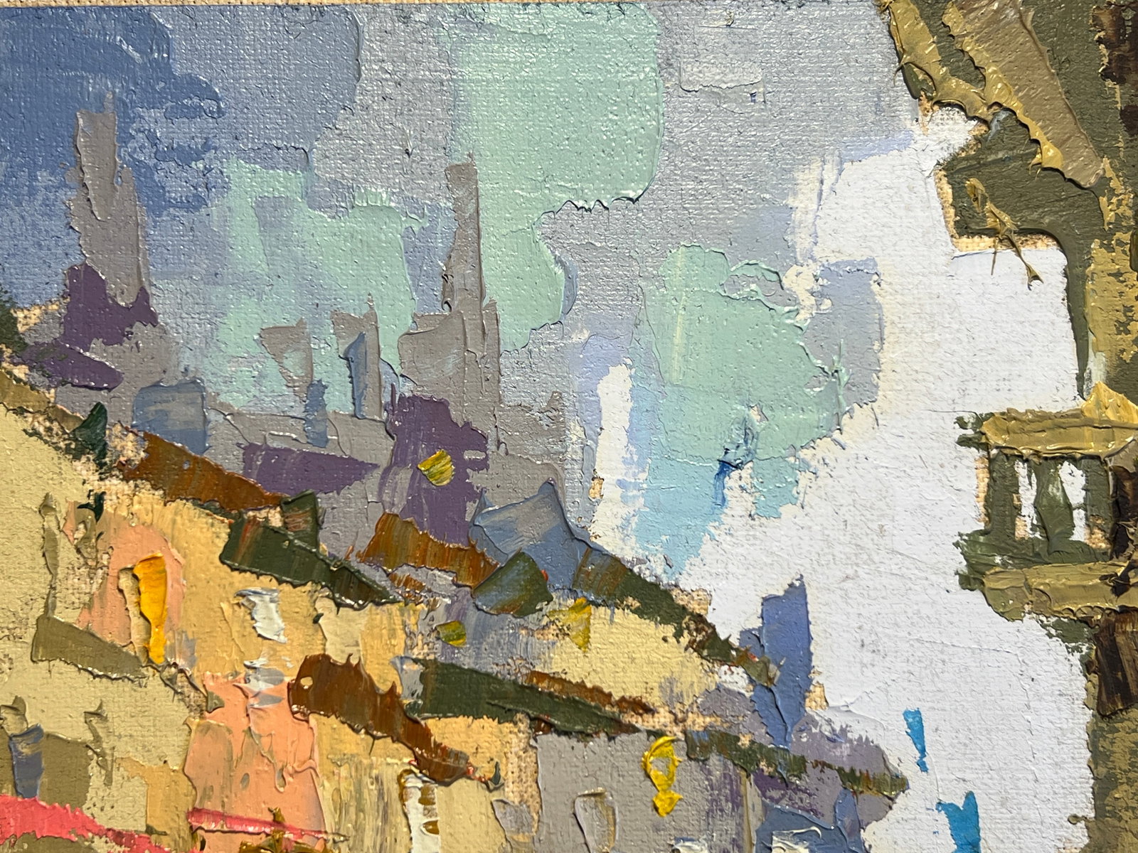 Oil painting with frame After the rain K. Leonid - 3