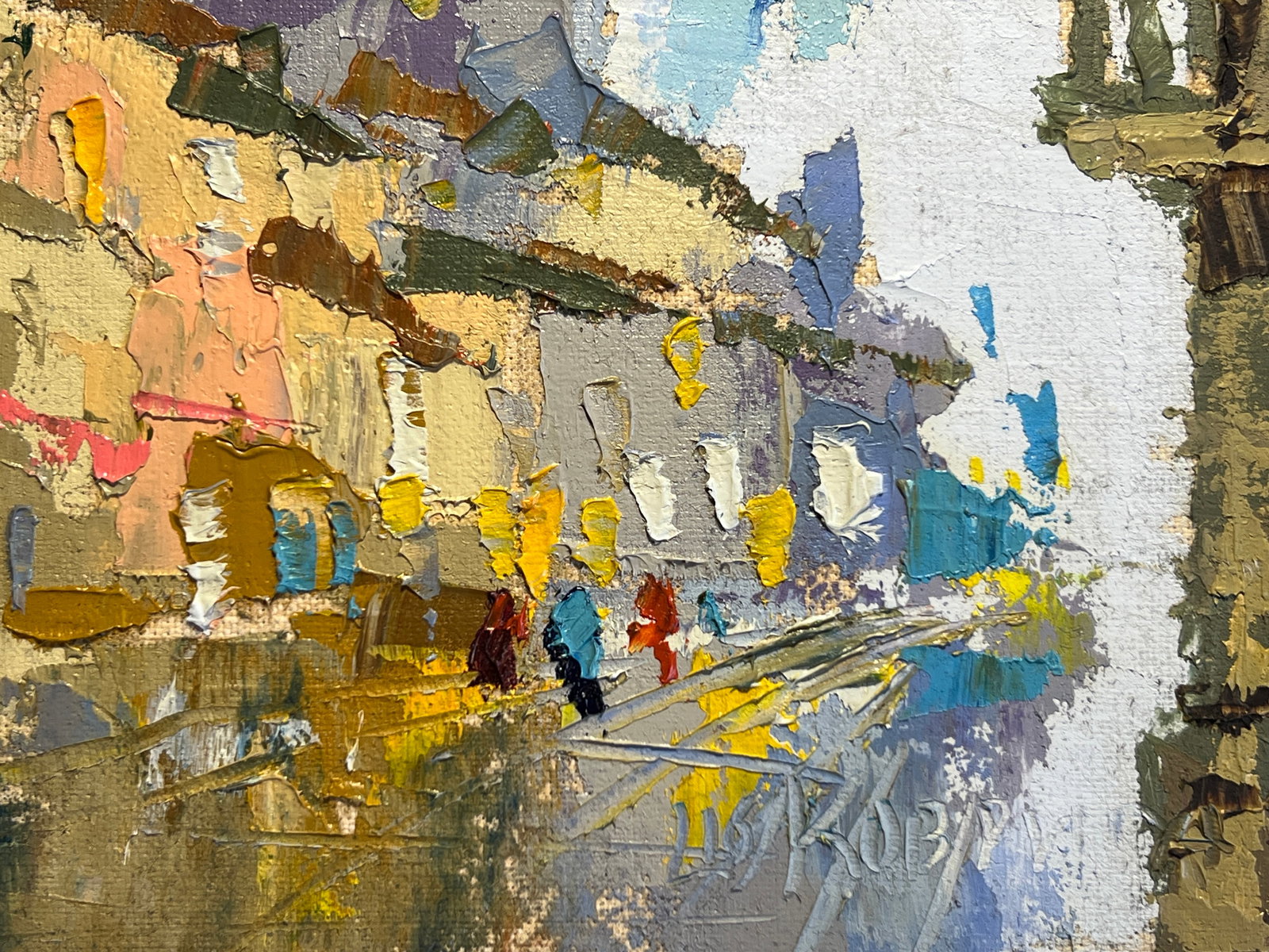 Oil painting with frame After the rain K. Leonid - 4