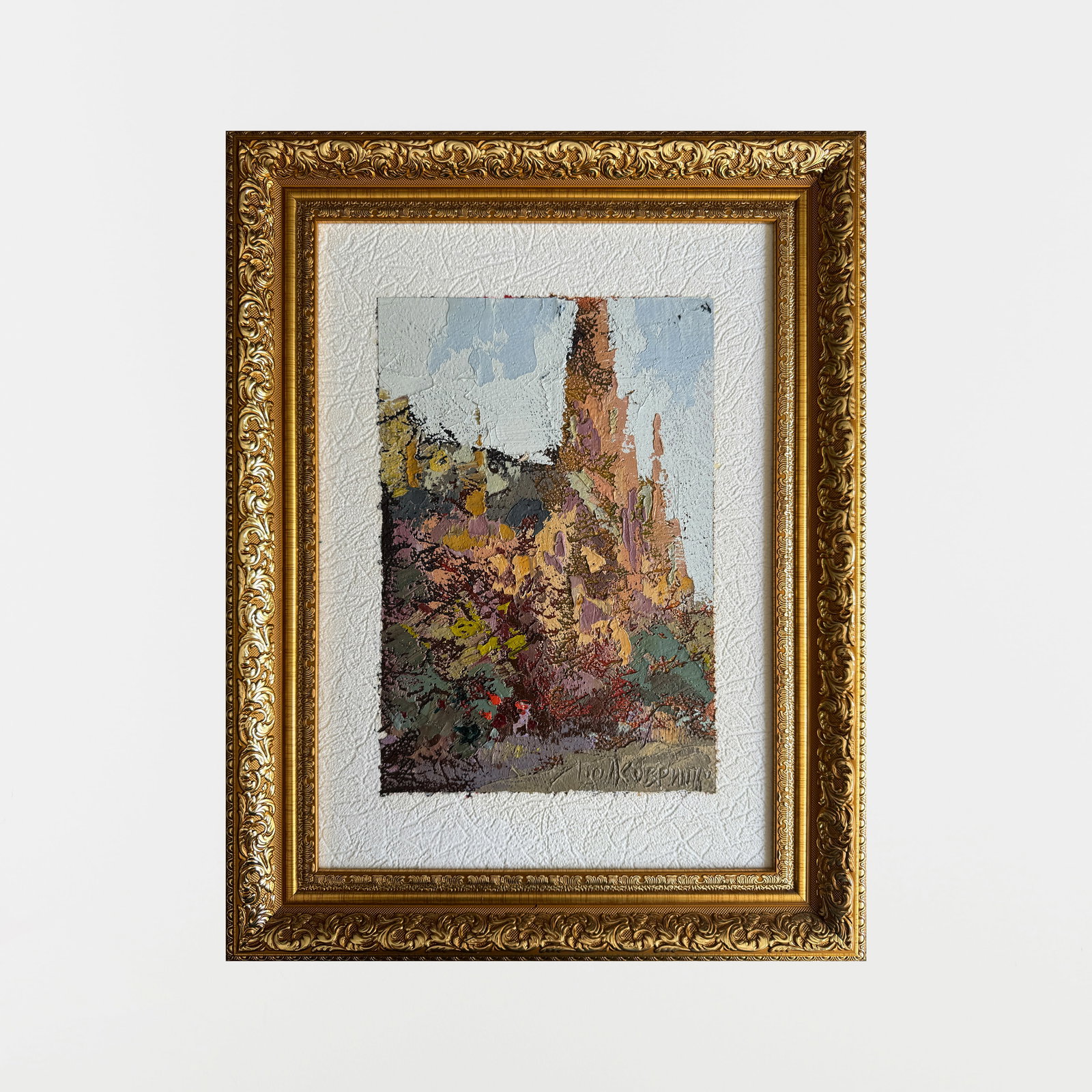 Oil painting with frame Church of Saints Olga and Elizabeth (Lviv) K. Leonid - 2