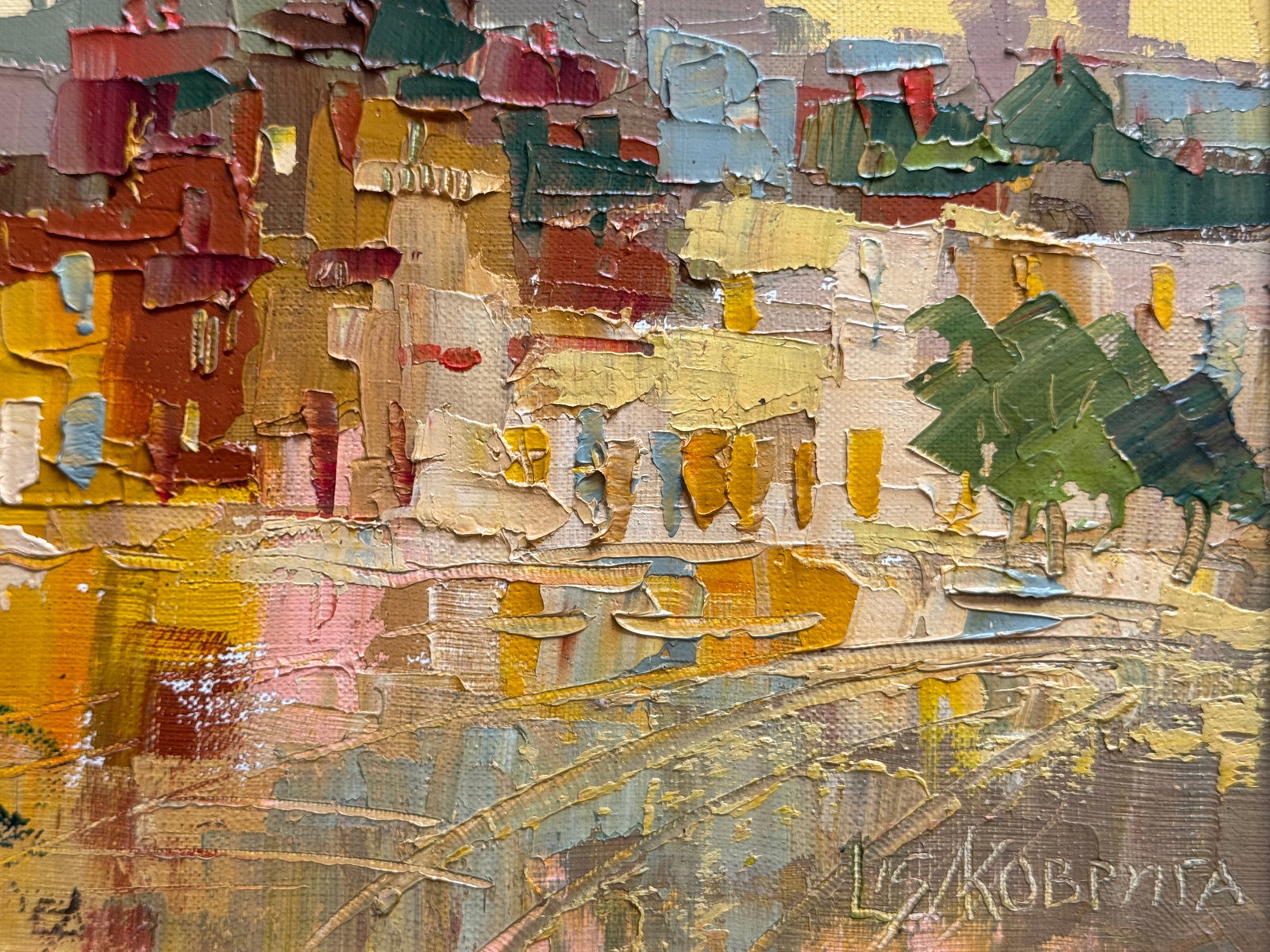 Oil painting with frame afternoon K. Leonid - 4