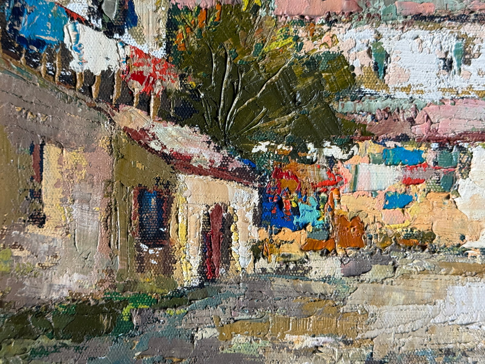 Oil painting with frame courtyard K. Leonid - 3