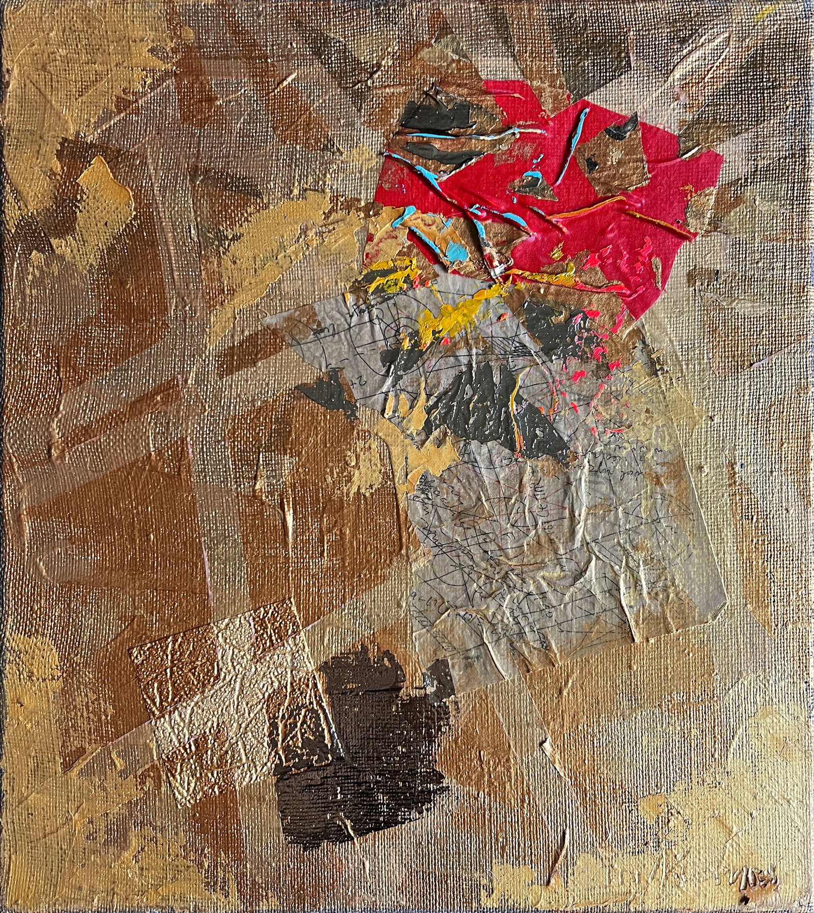 Perception Oil painting with frame gold K. Leonid - 2