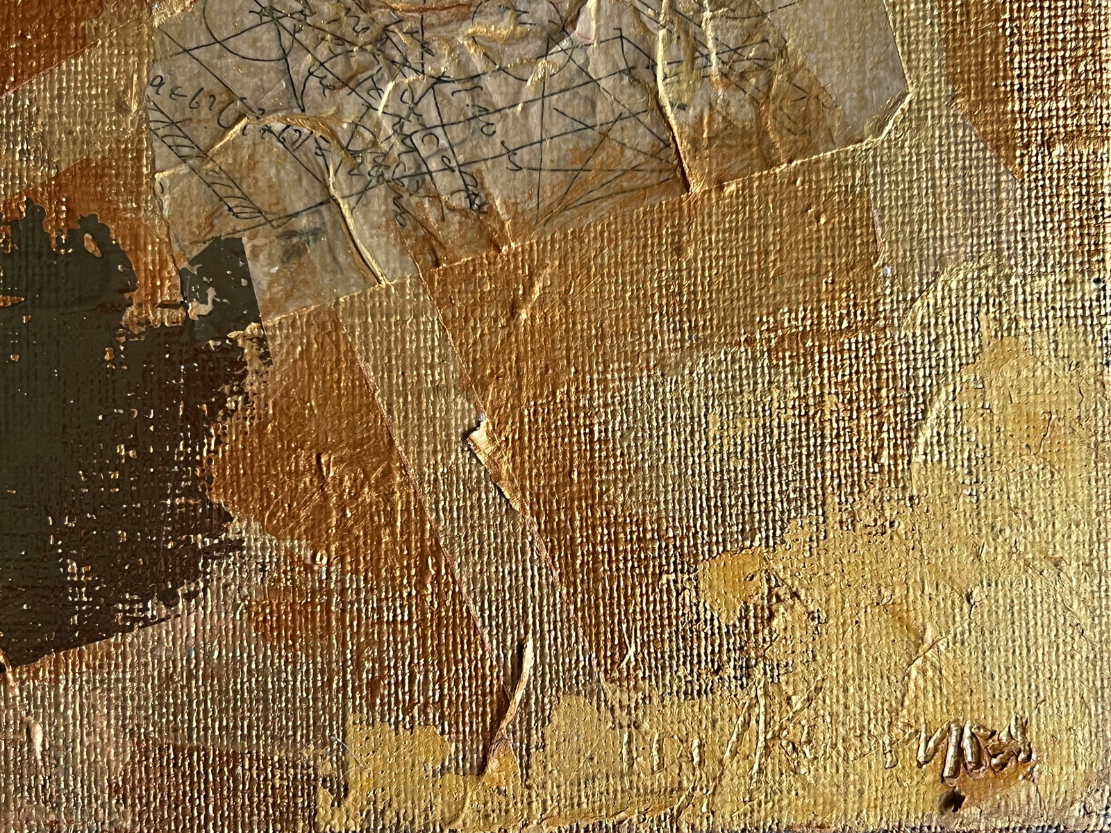 Perception Oil painting with frame gold K. Leonid - 7