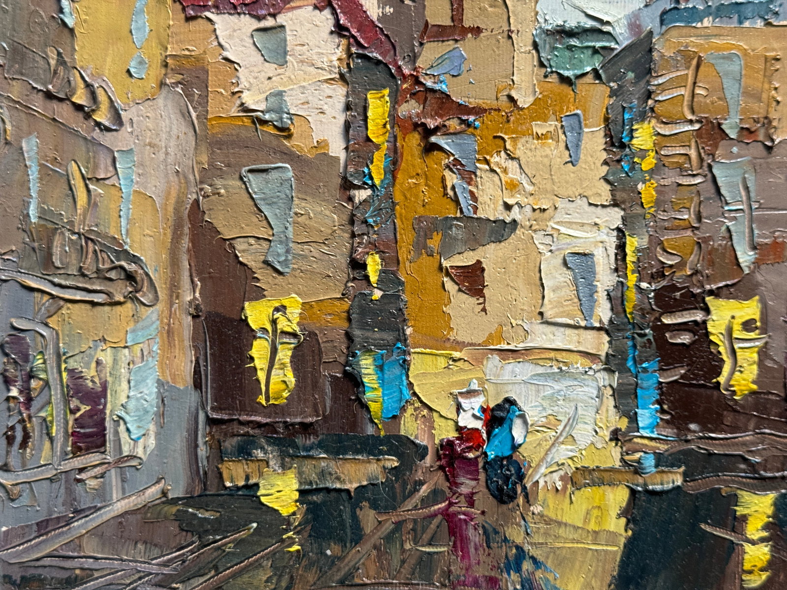 Oil painting with frame Lviv, market square K. Leonid - 3