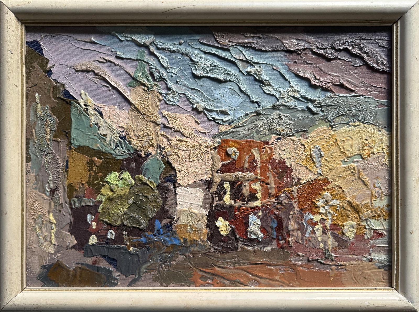 Oil painting with frame Market square in Lviv K. Leonid: Title: Oil painting with frame Market square in Lviv K. Leonid Description: 468KK Painter: K. Leonid Size: 30x41 cm/ 11.81x16.14 inches Components: oil, canvas, cardboard Original painting CONDITION: