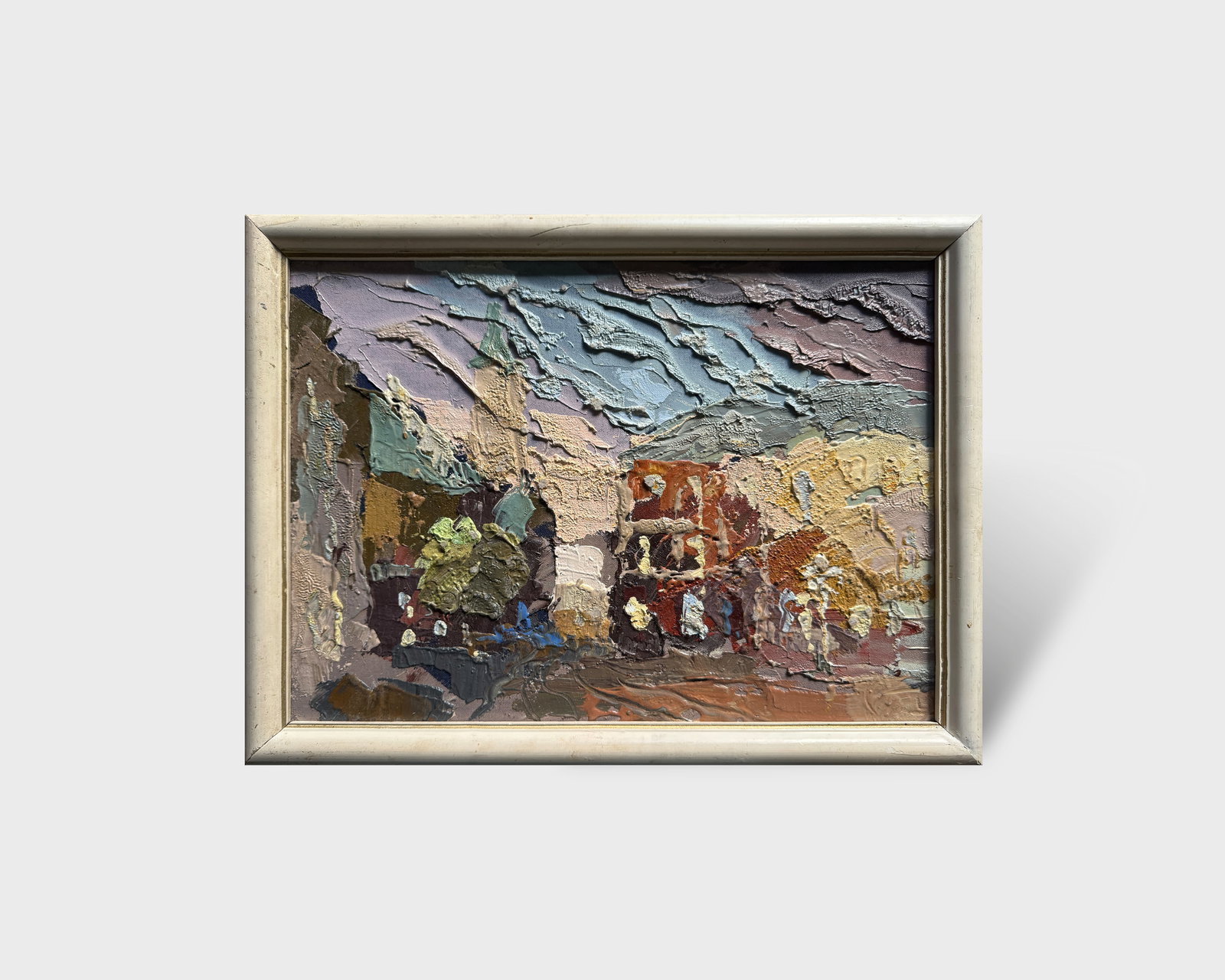 Oil painting with frame Market square in Lviv K. Leonid - 8