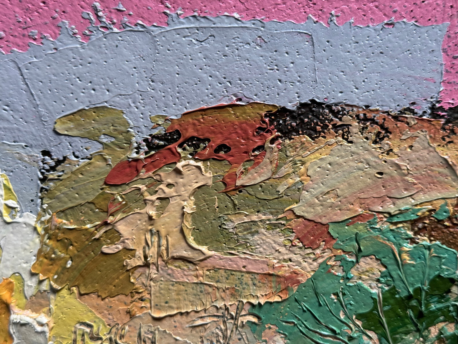 Oil painting with frame Lviv Square market K. Leonid - 4