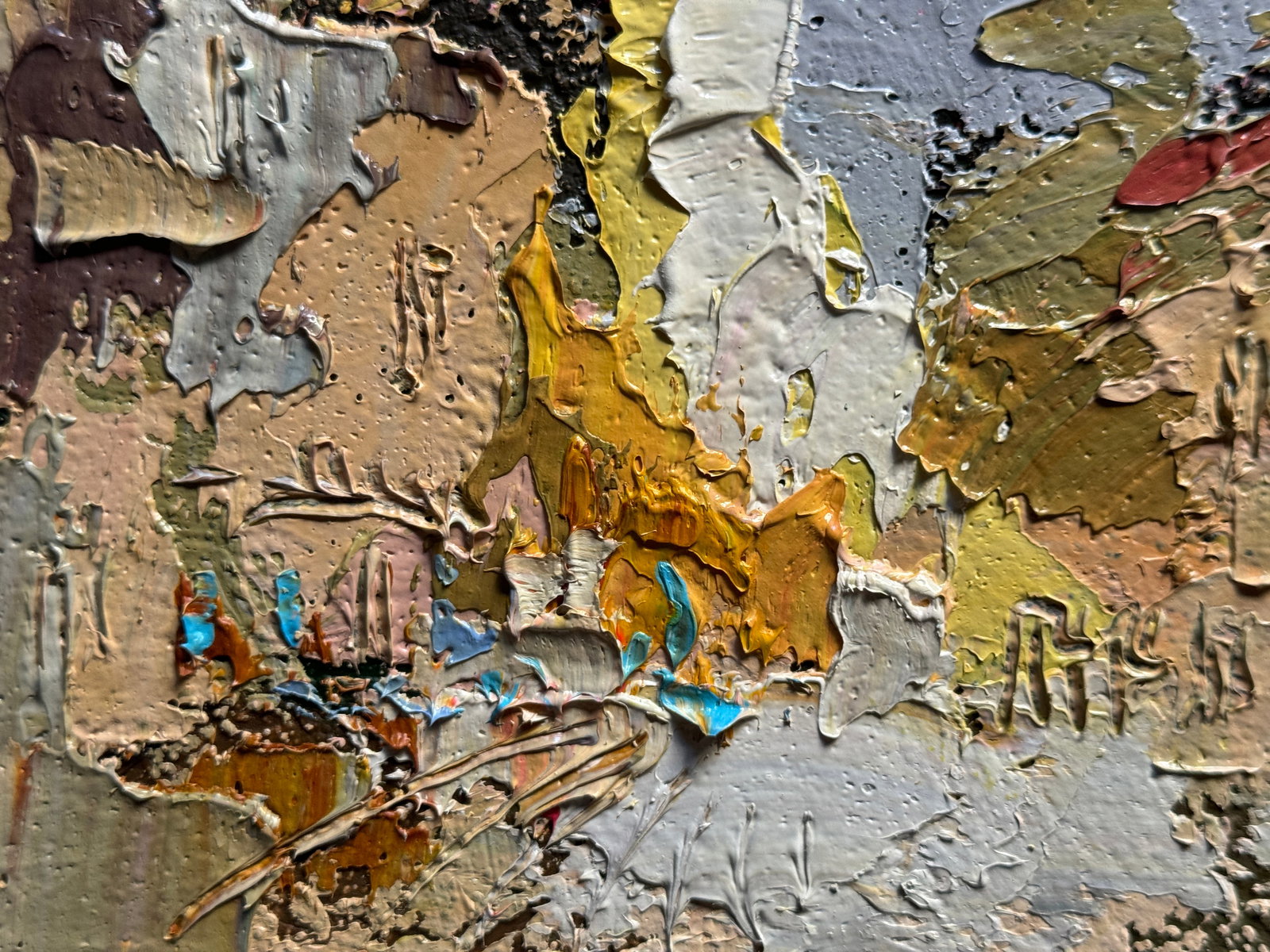 Oil painting with frame Lviv Square market K. Leonid - 6