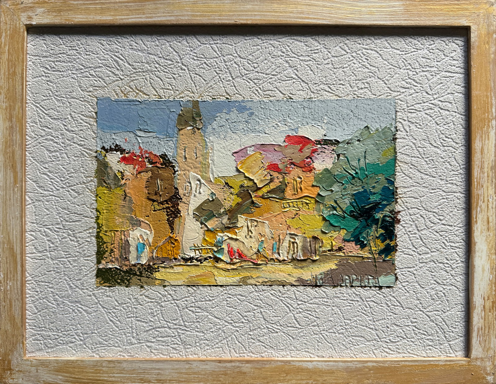 Oil painting with frame square in lviv K. Leonid: Title: Oil painting with frame square in lviv K. Leonid Description: 480KK Painter: K. Leonid Size: 30x40 cm/ 11.81x15.74 inches Components: oil, vinyl, fiberboard Original painting CONDITION: