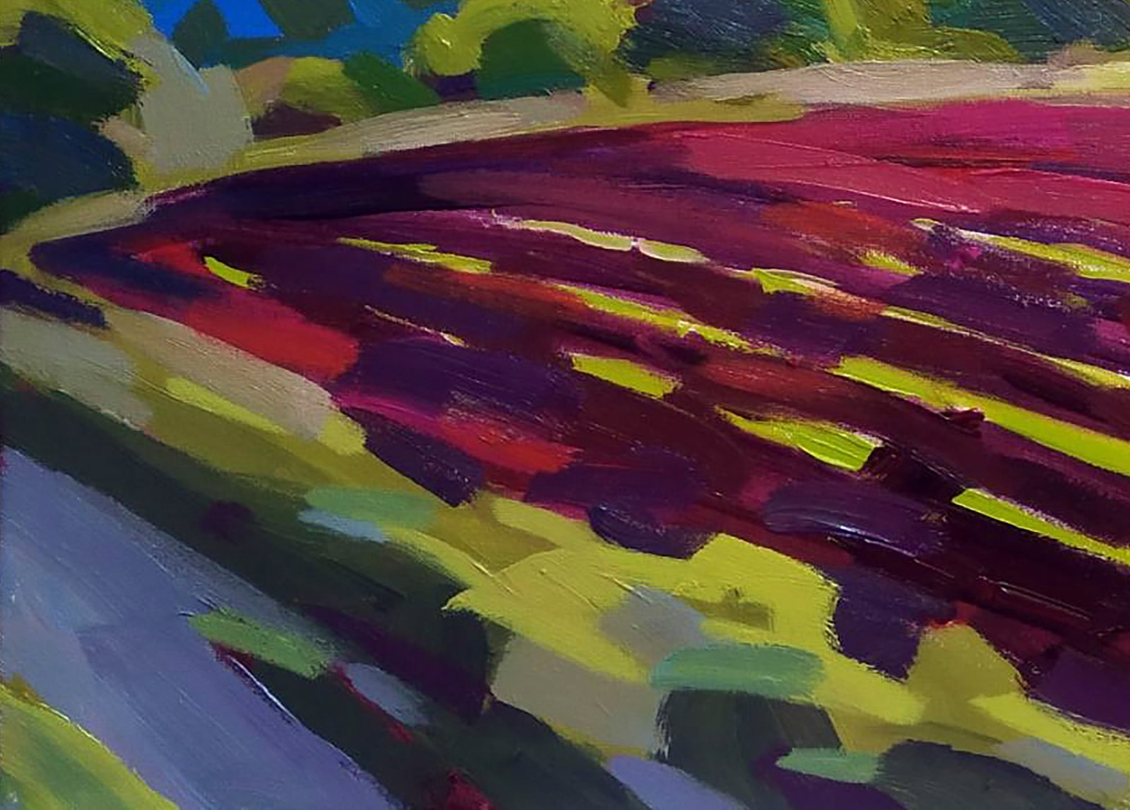 Acrylic painting Warm evening in the field Serhii Kachyn - 4