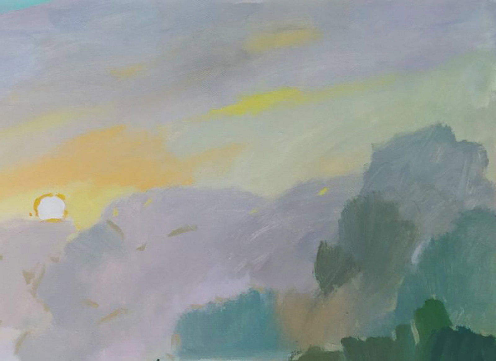Acrylic painting Foggy morning Serhii Kachyn - 3