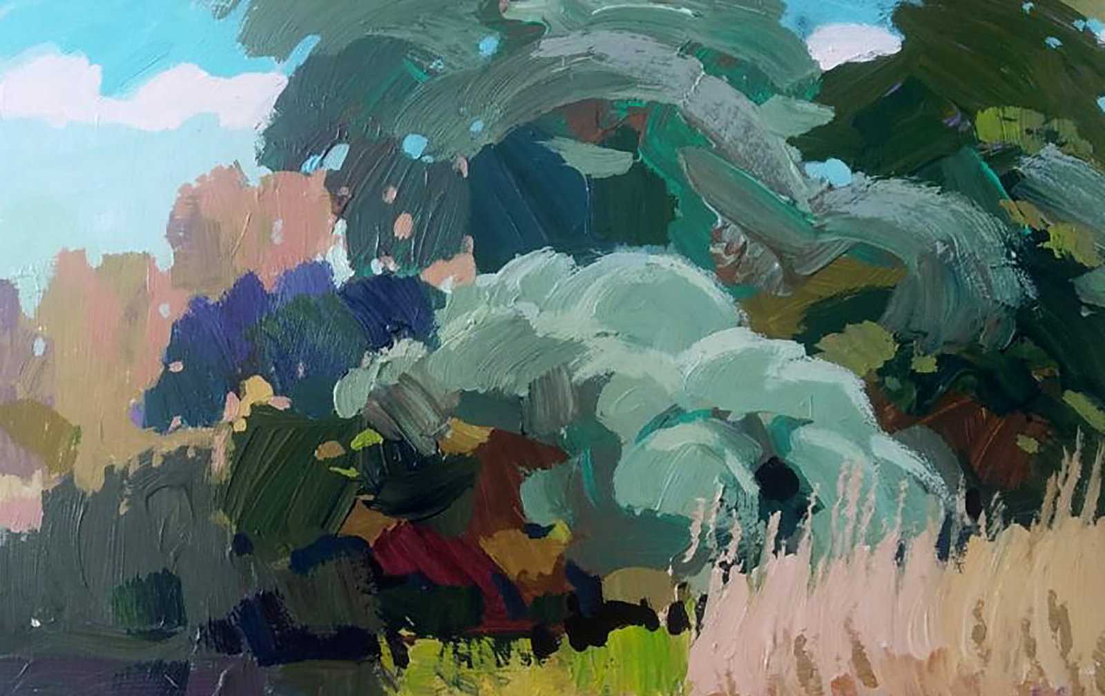 Acrylic painting Far from the city Serhii Kachyn - 3