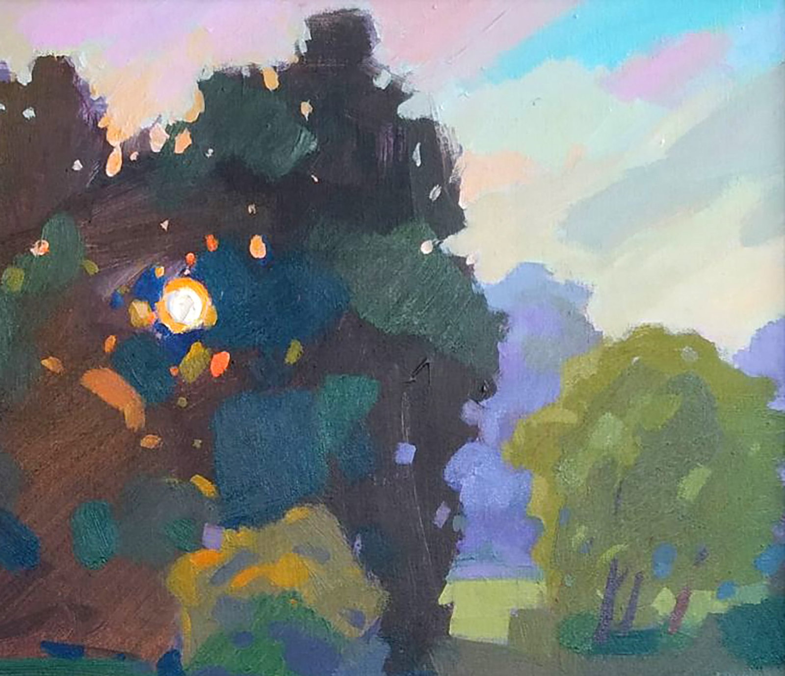 Acrylic painting Dawn in nature Serhii Kachyn - 3