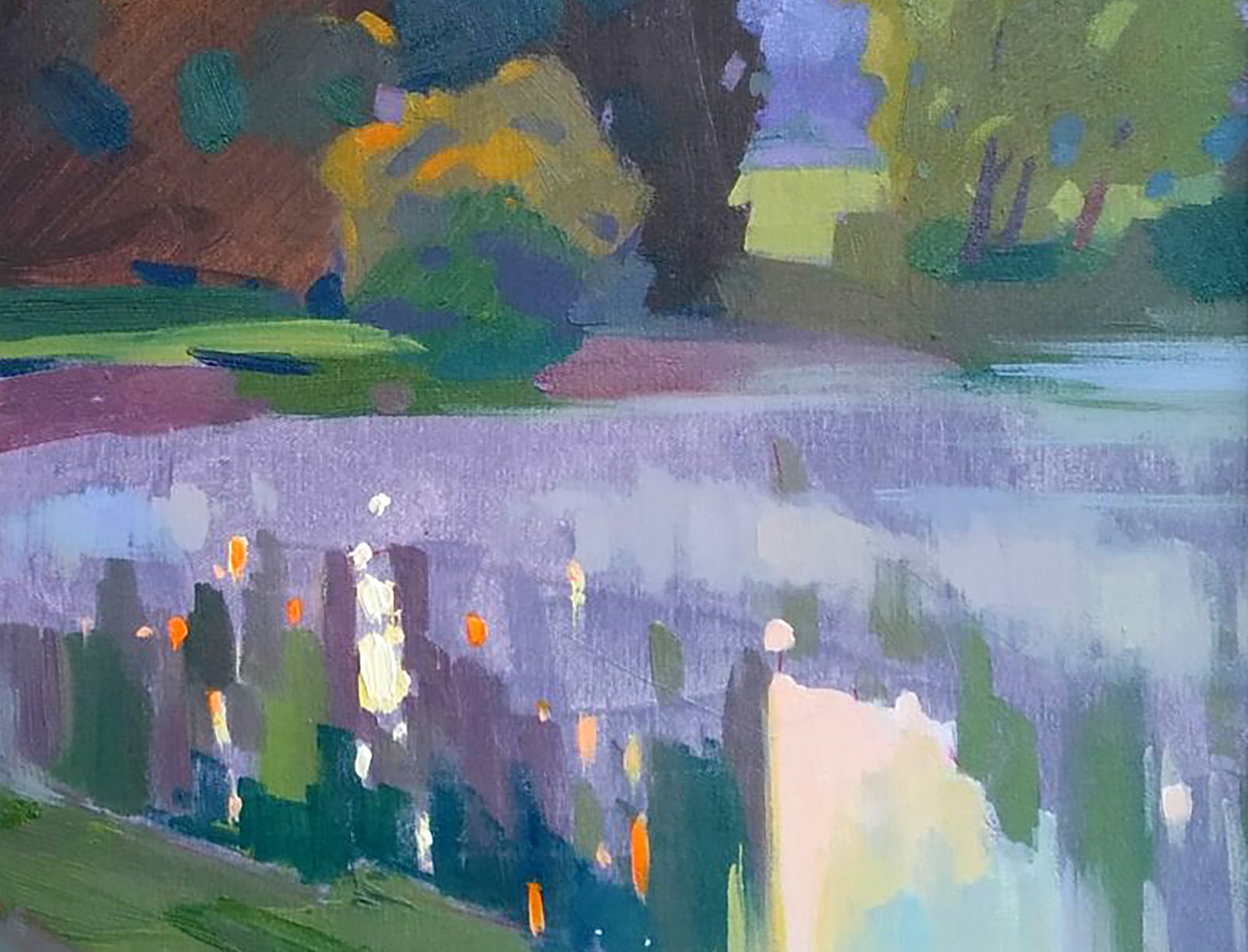 Acrylic painting Dawn in nature Serhii Kachyn - 5