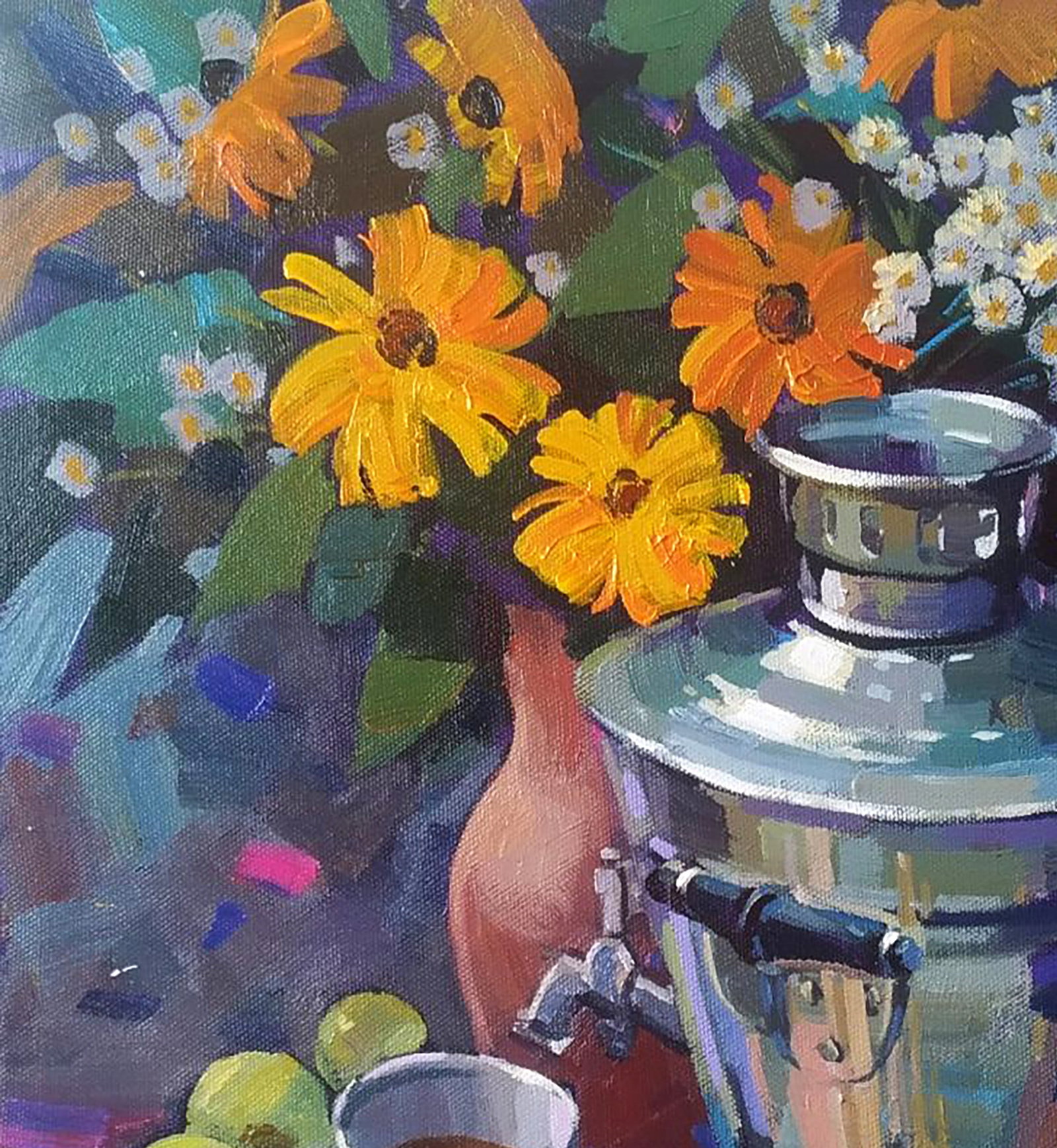 Acrylic painting Flower tea Serhii Kachyn - 2