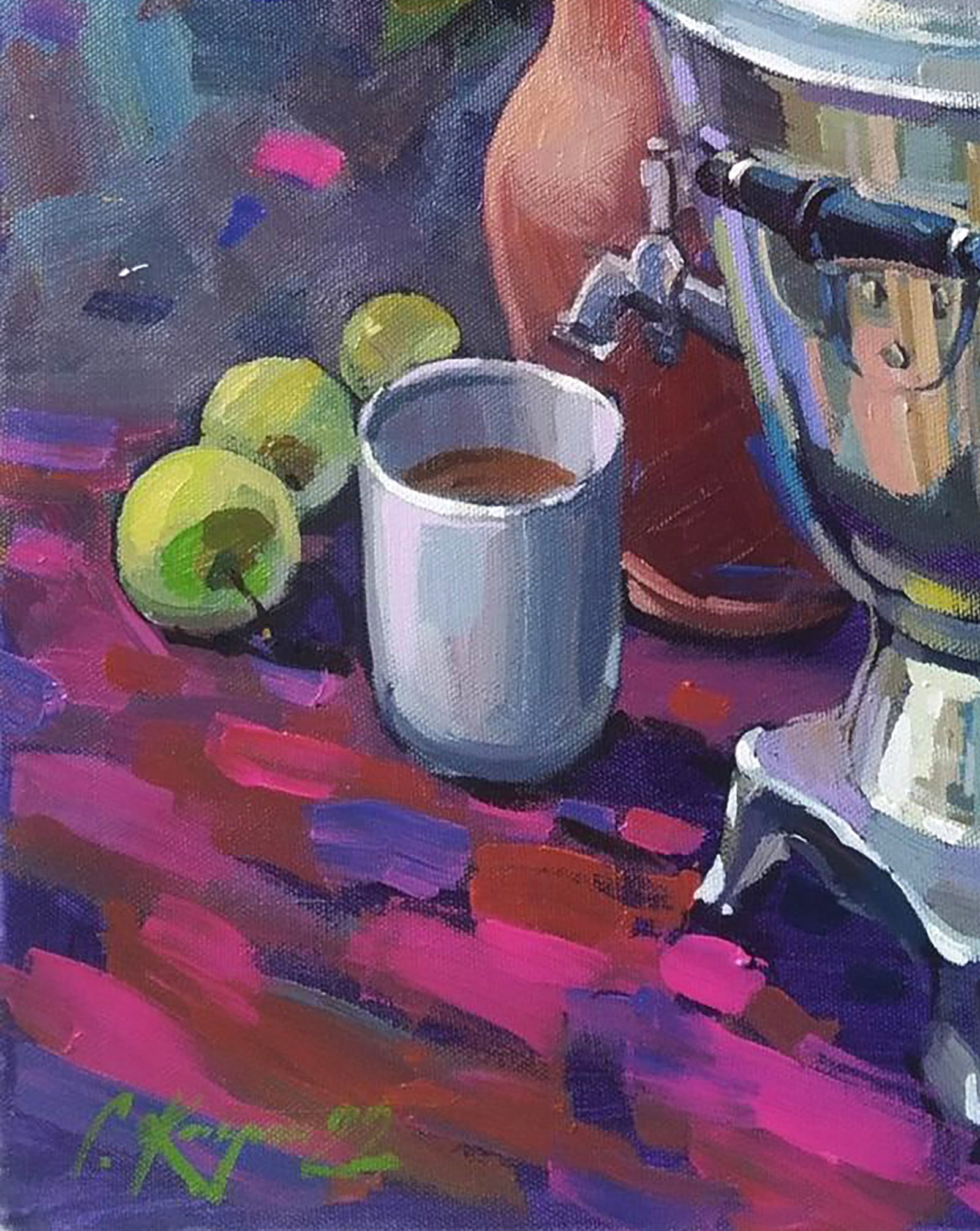 Acrylic painting Flower tea Serhii Kachyn - 4