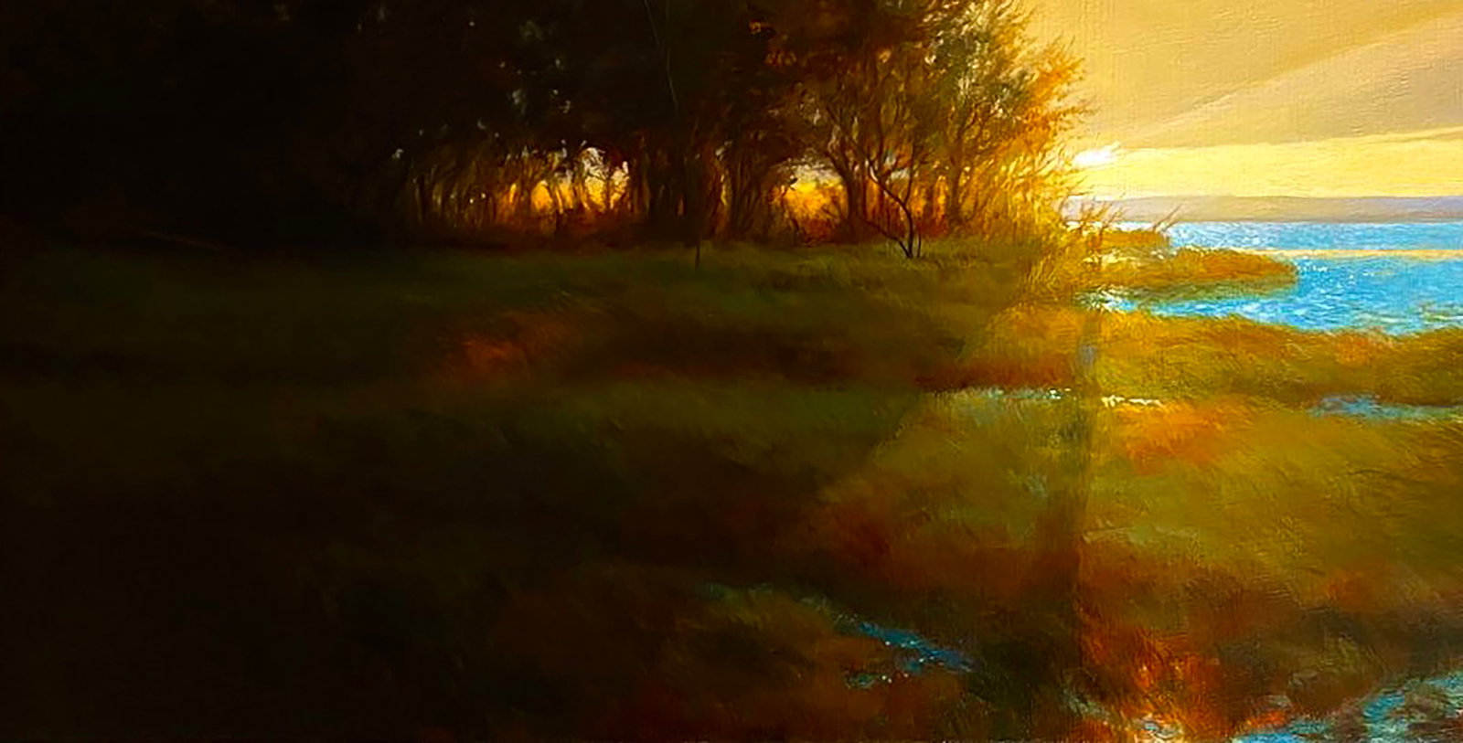 Oil painting Evening landscape Kateryna Bukuros - 4