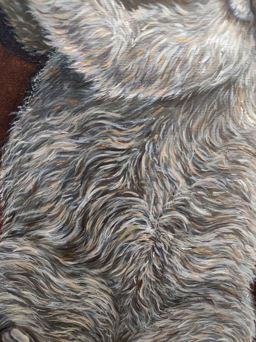 Oil painting Soft cat on the carpet Oksana Sklym - 4