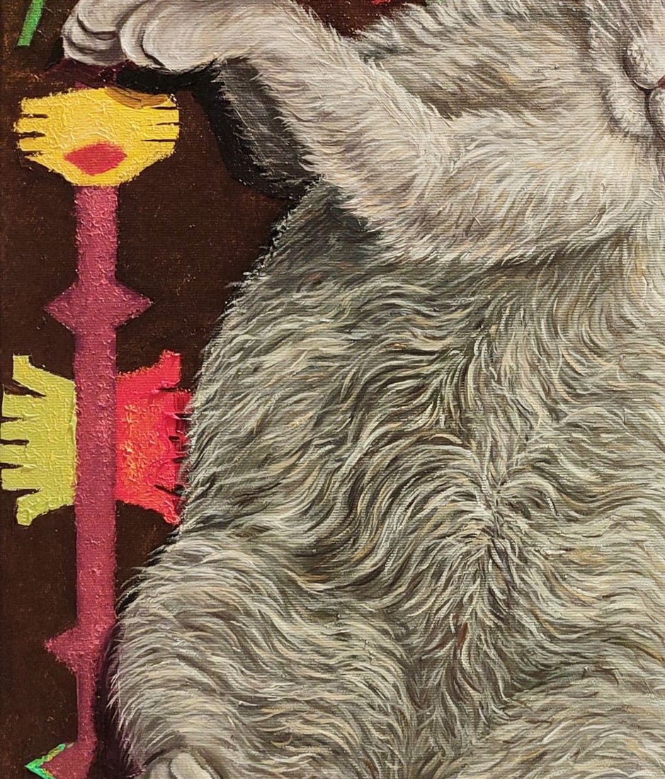 Oil painting Soft cat on the carpet Oksana Sklym - 6