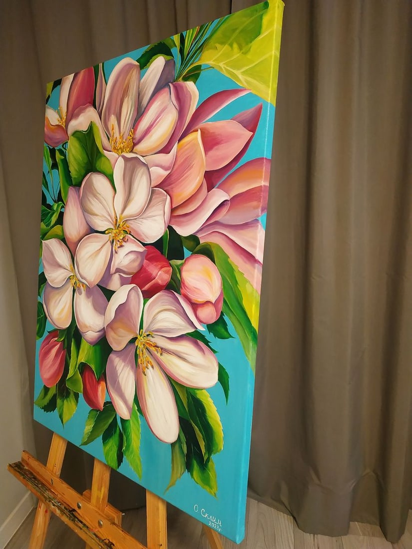 Oil painting Delicate spring flowers Oksana Sklym - 6