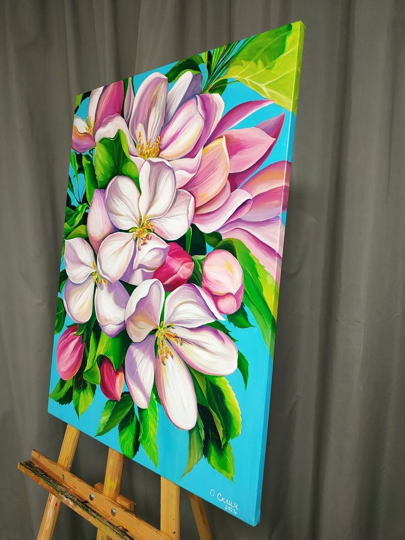 Oil painting Delicate spring flowers Oksana Sklym - 7