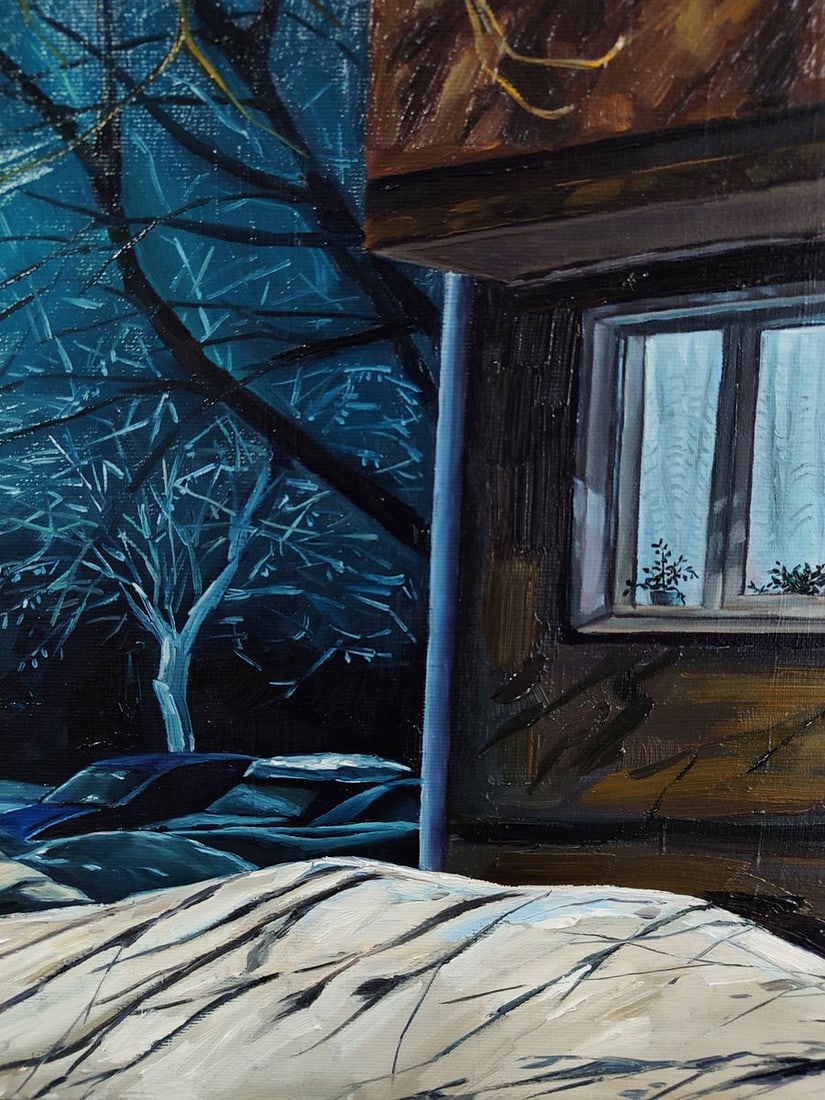 Oil painting Evening on the street Oksana Sklym - 6