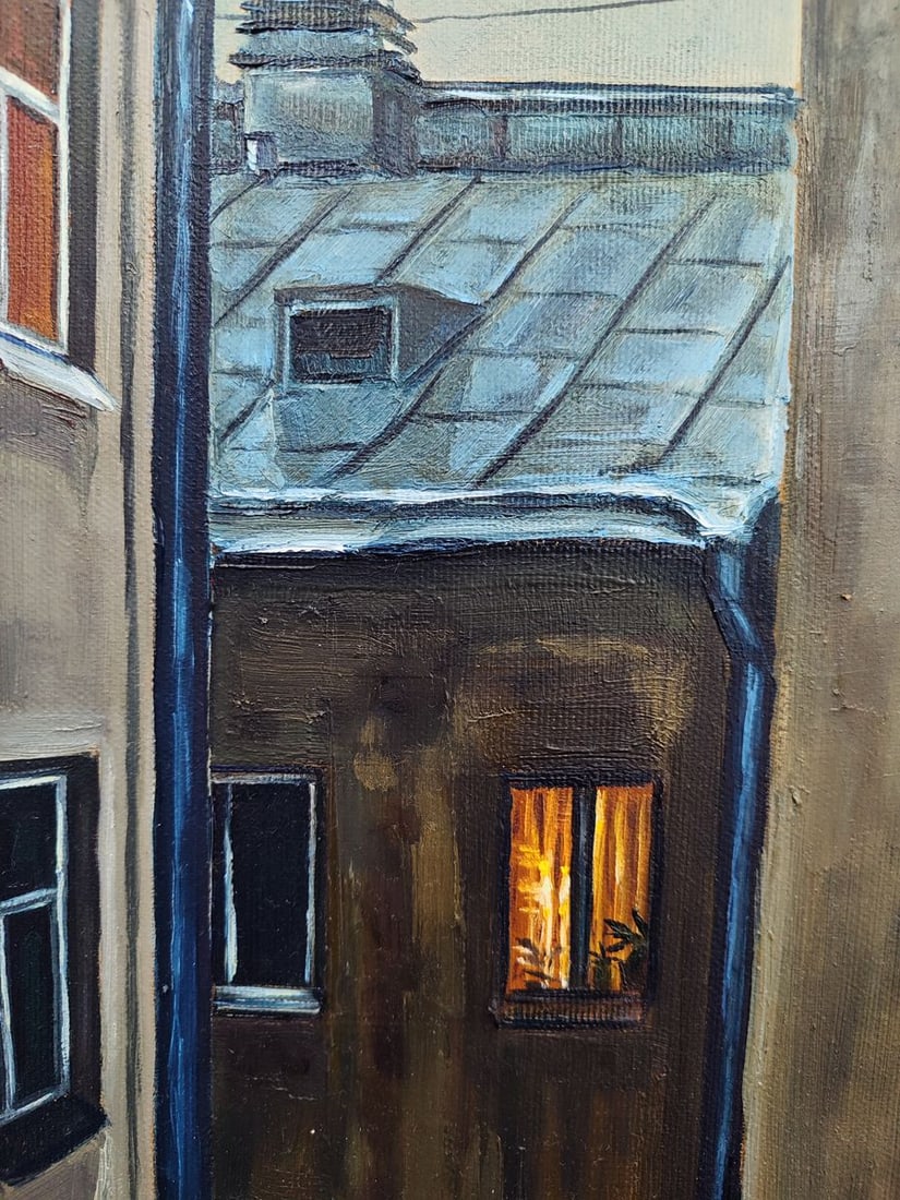 Oil painting Evening has come to the city Oksana Sklym - 3