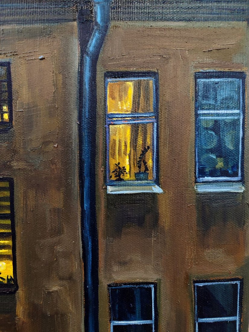 Oil painting Evening has come to the city Oksana Sklym - 5