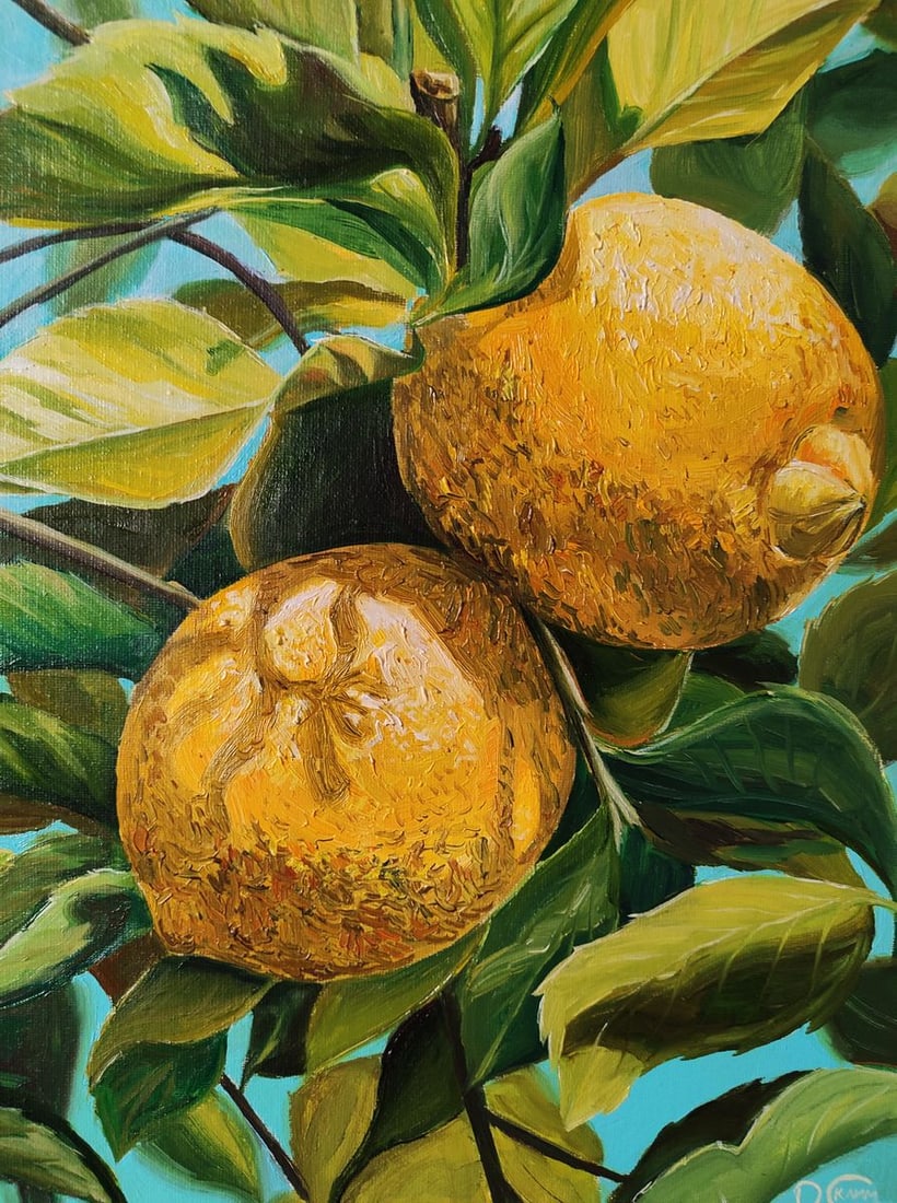 Oil painting Lemons on the tree Oksana Sklym - 5