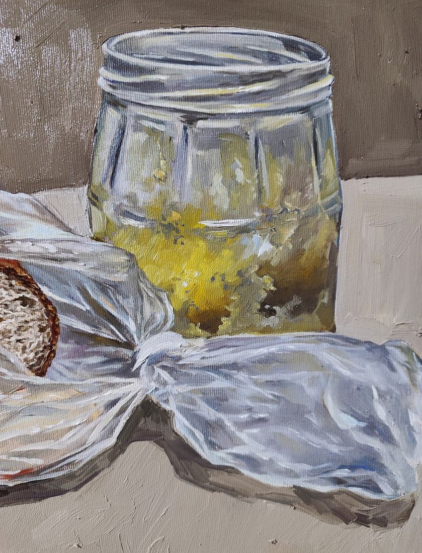 Oil painting Lunch snack with bread Oksana Sklym - 5