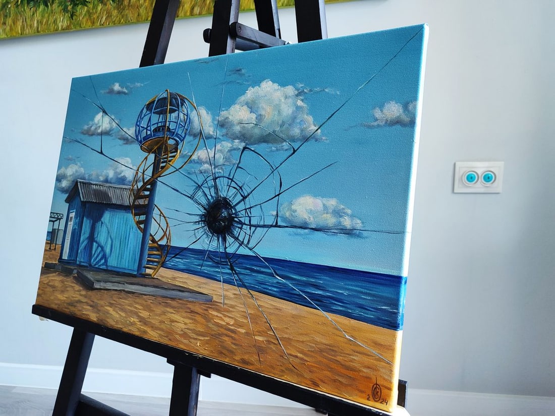 Oil painting Broken past at sea Oksana Sklym - 3