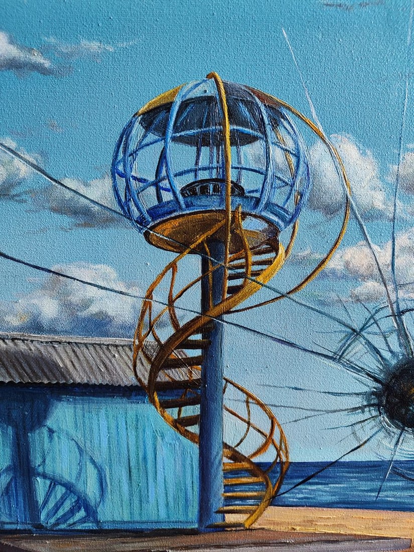 Oil painting Broken past at sea Oksana Sklym - 4