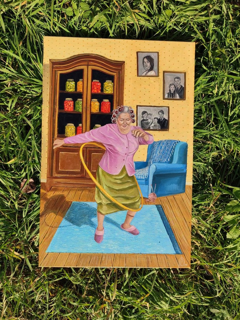 Oil painting Old age is a joy Oksana Sklym - 2