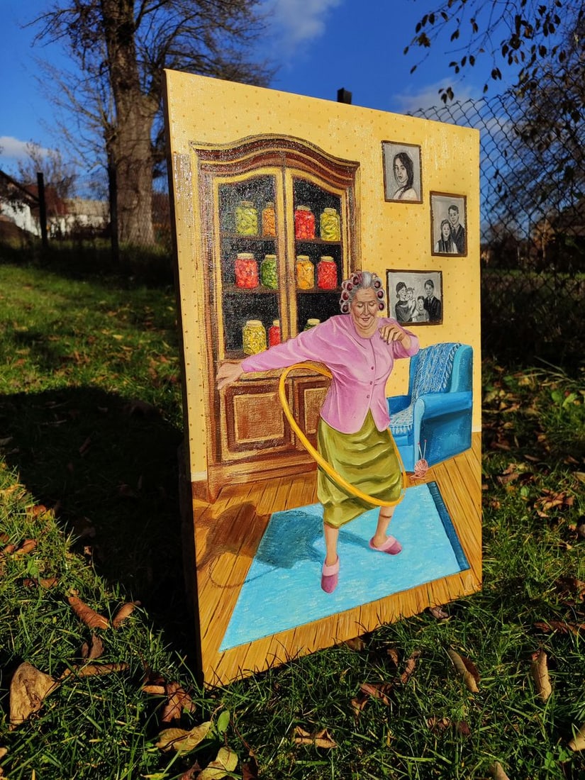 Oil painting Old age is a joy Oksana Sklym - 4