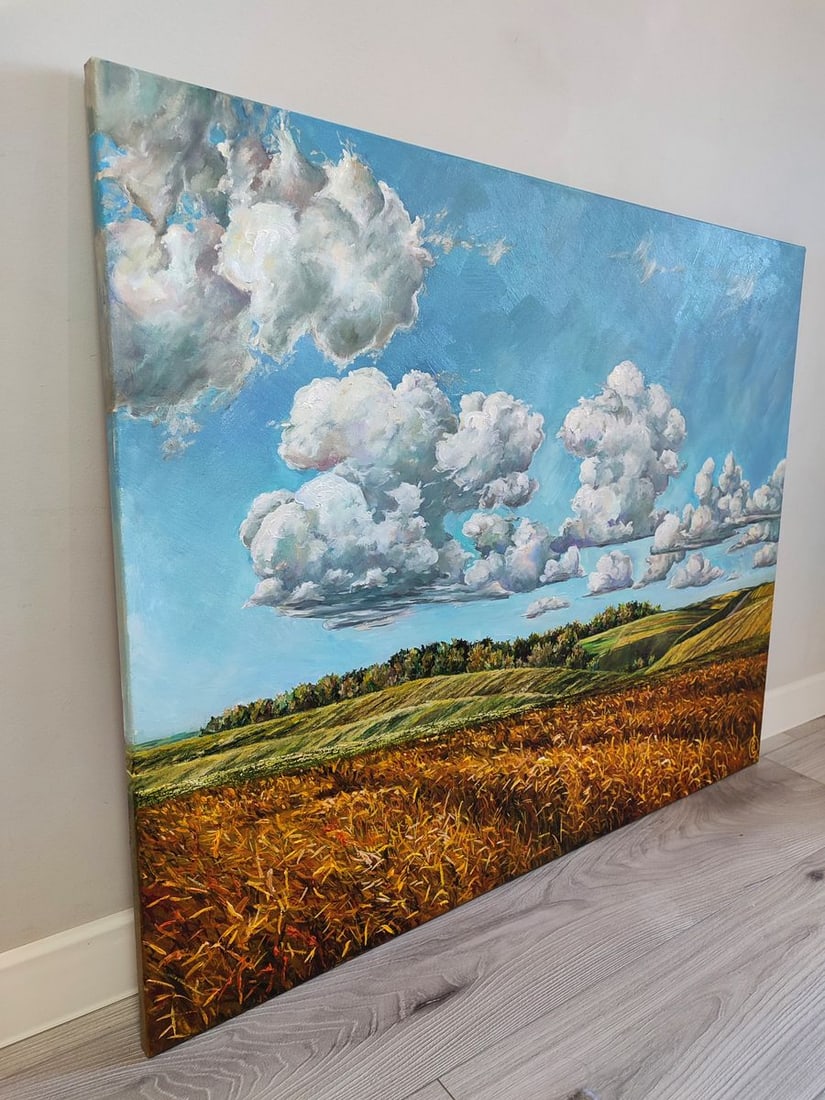 Oil painting Warm day in mountains Oksana Sklym - 3