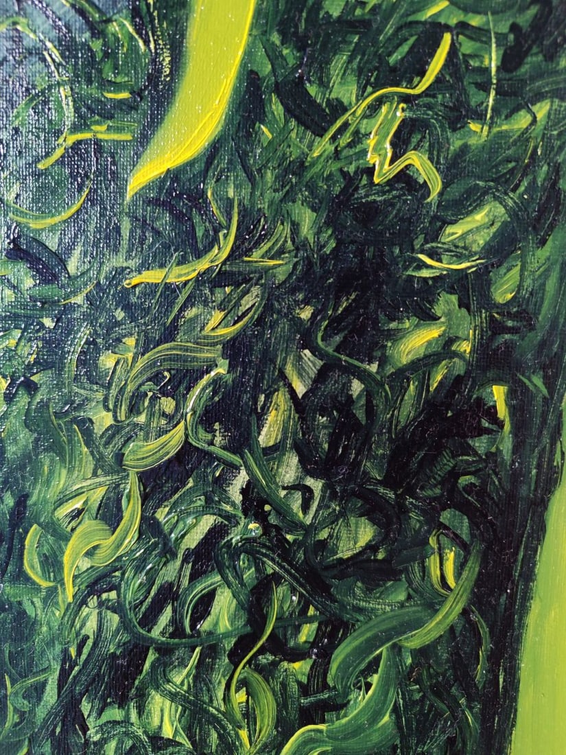 Oil painting Green portrait of a woman Oksana Sklym - 7