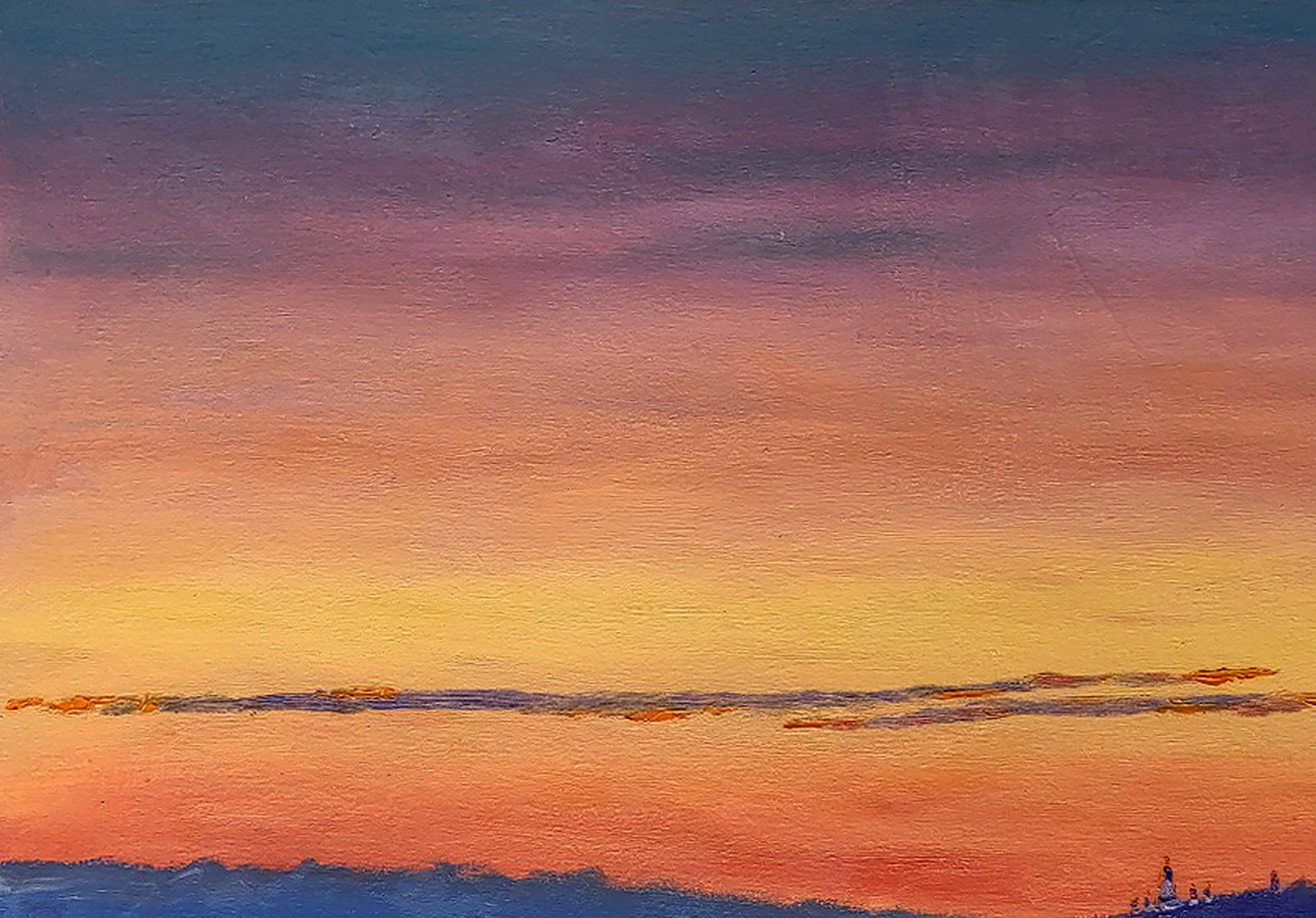 Oil painting Silence due to fog Yaroslav Savchyn - 2