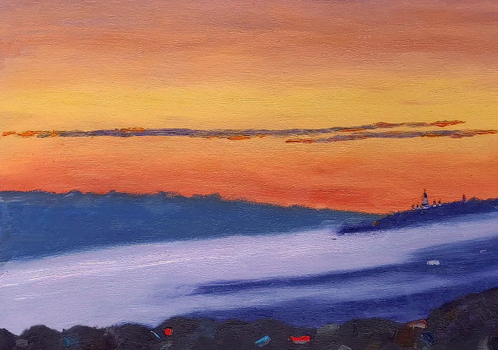 Oil painting Silence due to fog Yaroslav Savchyn - 4